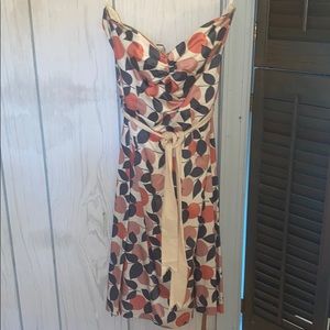 Strapless cherry pattern dress